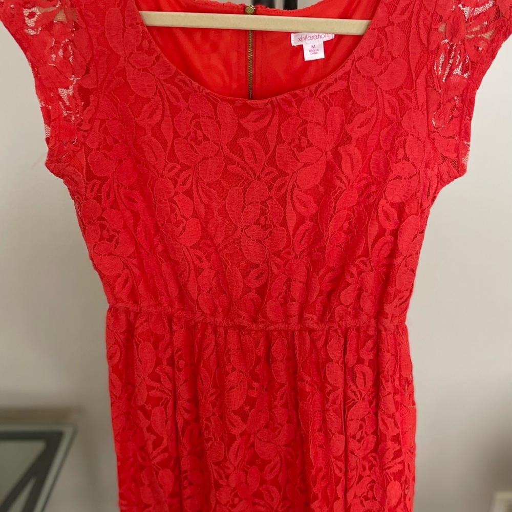 Xhilaration Lace Dress | Sz M | Coral